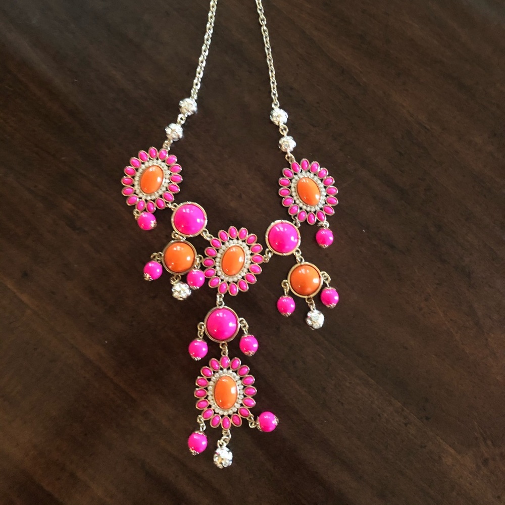 Lilly Pulitzer Pink Statement Long Bead Necklace